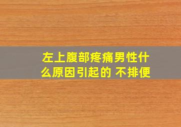 左上腹部疼痛男性什么原因引起的 不排便